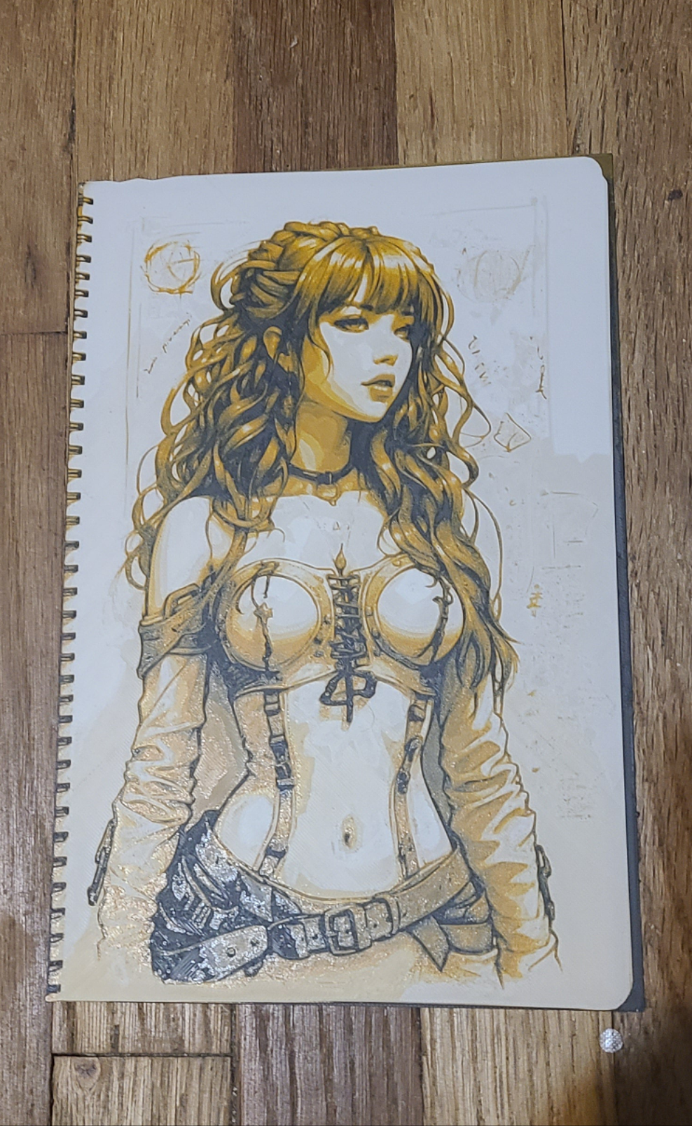 Cute girl 3-d print picture